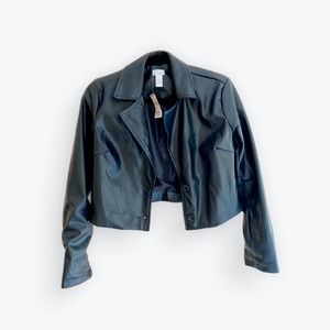 Faux leather jacket